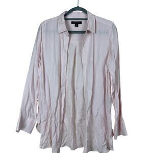 Banana Republic Parker Tunic Soft Pink Flowy Long Sleeve Blouse M